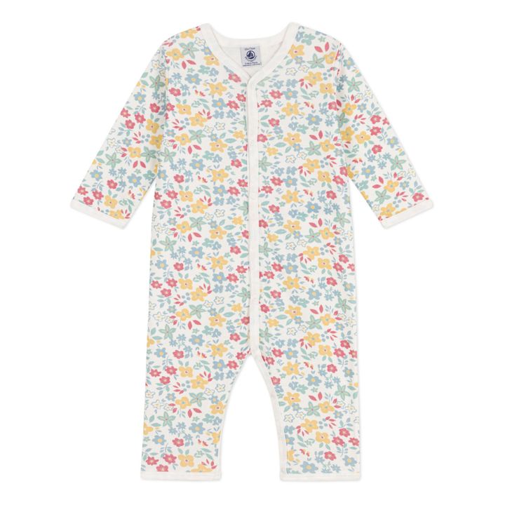 Pijama de flores de algodón orgánico Dors Bien | Crudo- Imagen del producto n°0
