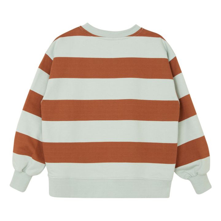 Sweatshirt gestreift Bio-Baumwolle | Blasses Grün- Produktbild Nr. 4