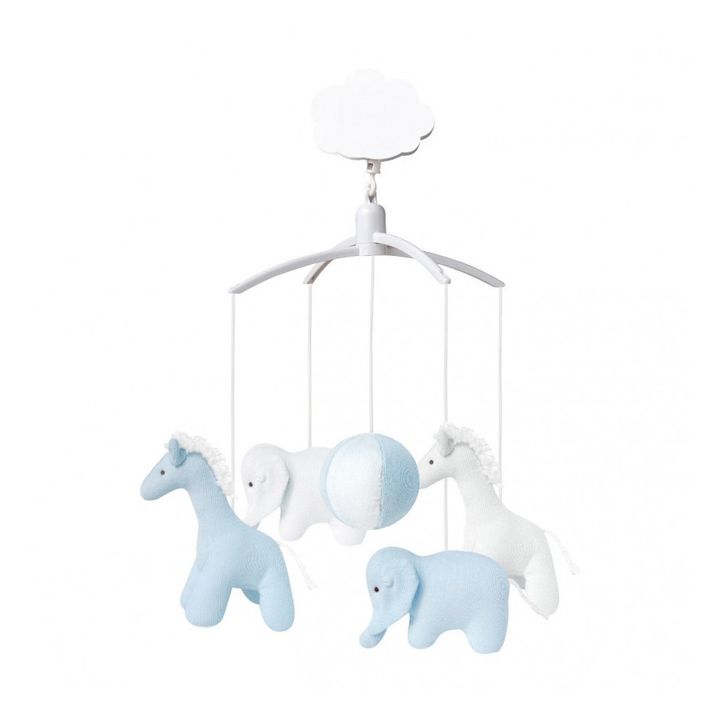 Giostrina musicale, motivo: giraffa ed elefante | Verde acqua- Immagine del prodotto n°0