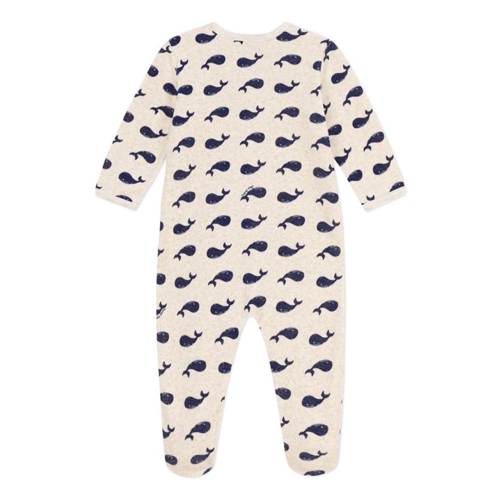 Organic Cotton Footed Pyjamas | Azul Marino- Imagen del producto n°2