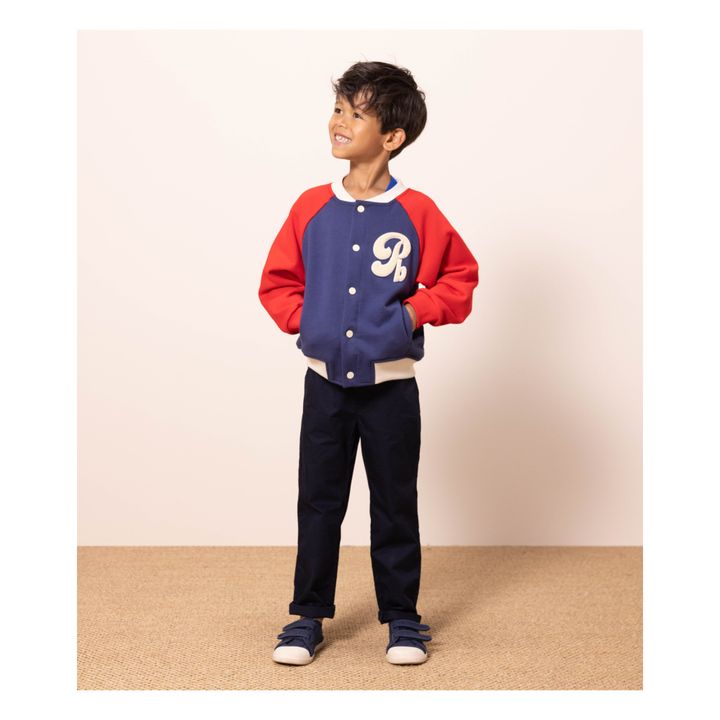 Teddy en Molleton Brossé Doublé | Bleu marine- Image produit n°1