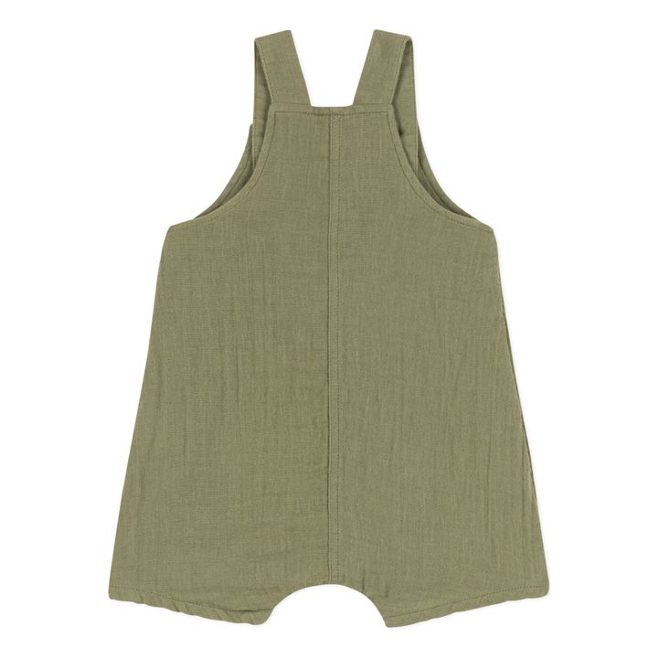 Peto corto de gasa de algodón | Khaki- Imagen del producto n°3