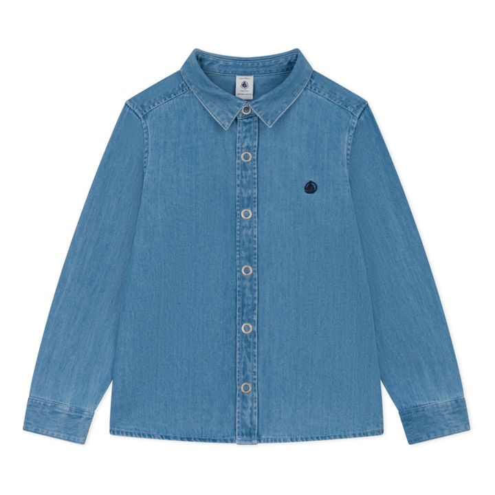 Hemd Denim Bio-Baumwolle | Blau- Produktbild Nr. 0