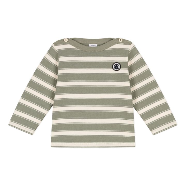 Jersey marinero de rayas gruesas | Khaki- Imagen del producto n°0