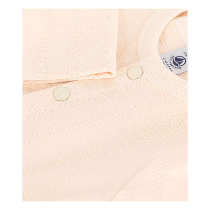 Cardigan en Jersey Point Fantaisie | Ecru- Image produit n°3