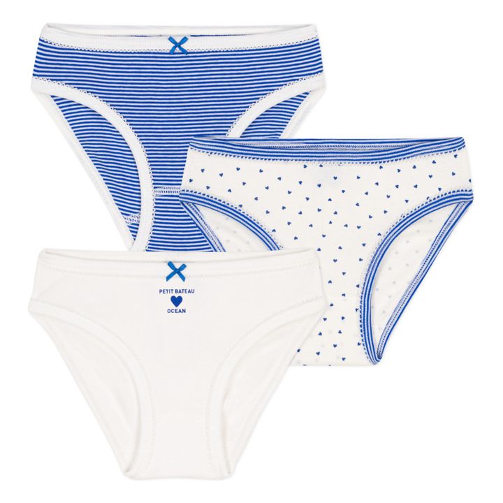 3er-Set Slip Bio-Baumwolle | Blau- Produktbild Nr. 0