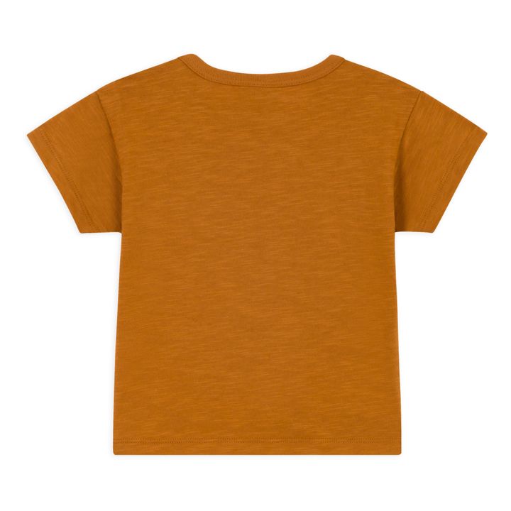 Organic Cotton Slub Jersey Short Sleeve T-shirt | Orange- Product image n°2