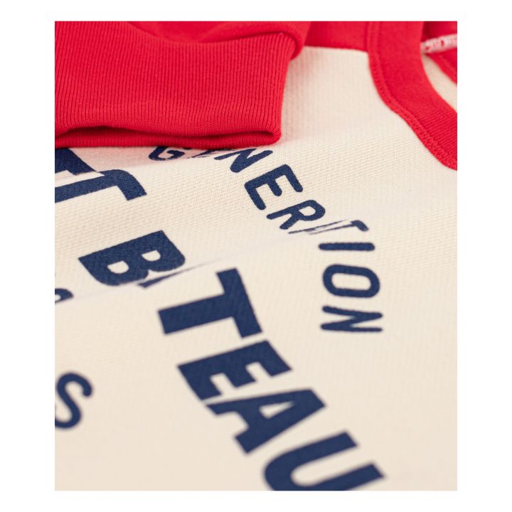 Sweatshirt aus gebürstetem Molton Bio-Baumwolle | Rot- Produktbild Nr. 3