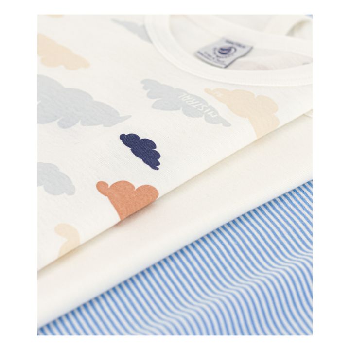 3er-Set T-Shirts mit kurzen Ärmeln Unis | Blau- Produktbild Nr. 1