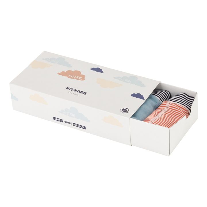 5er-Pack Boxershorts bedruckt Bio-Baumwolle | Blau- Produktbild Nr. 3