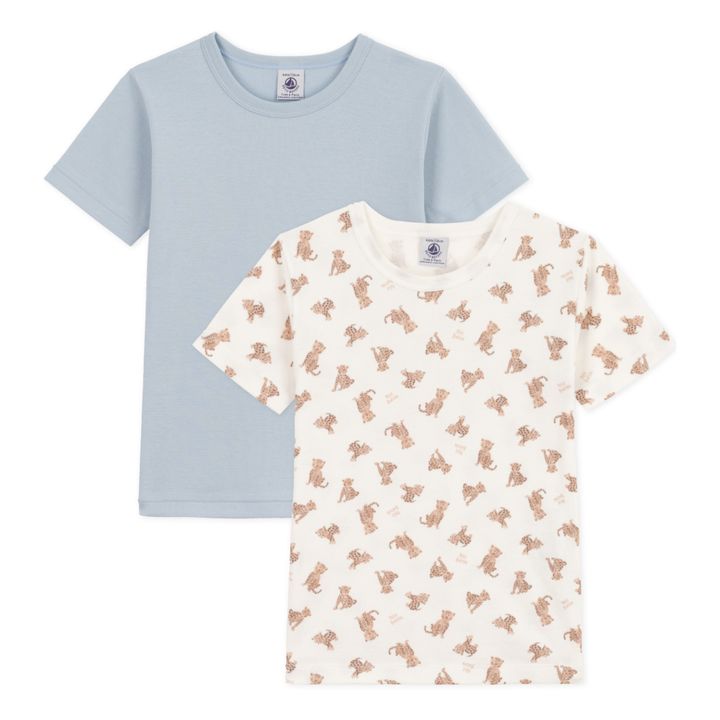 Set of 2 Organic Cotton Short Sleeved Leopard T-Shirts | Seidenfarben- Produktbild Nr. 0