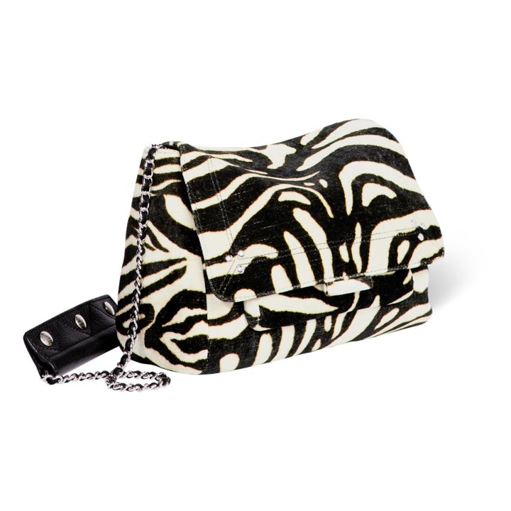 Tasche Lulu M Samt Zebra | Schwarz- Produktbild Nr. 3