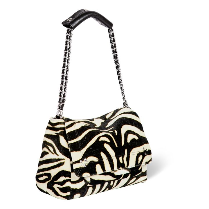 Tasche Lulu M Samt Zebra | Schwarz- Produktbild Nr. 4