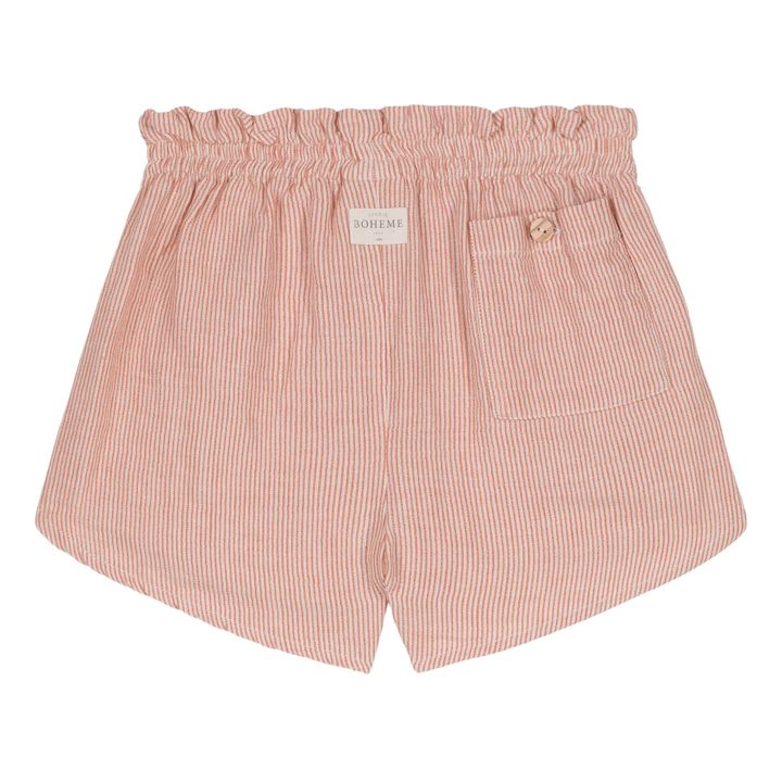 Pantalón corto de algodón a rayas | Naranja- Imagen del producto n°3