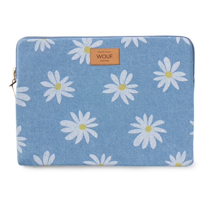 Housse d'ordinateur Drew 13" et 14" en denim | Bleu jean- Image produit n°0