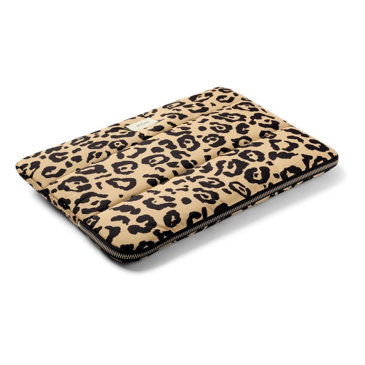 Pochette ordinateur matelassée Agathe 13" et 14" | Léopard- Image produit n°2