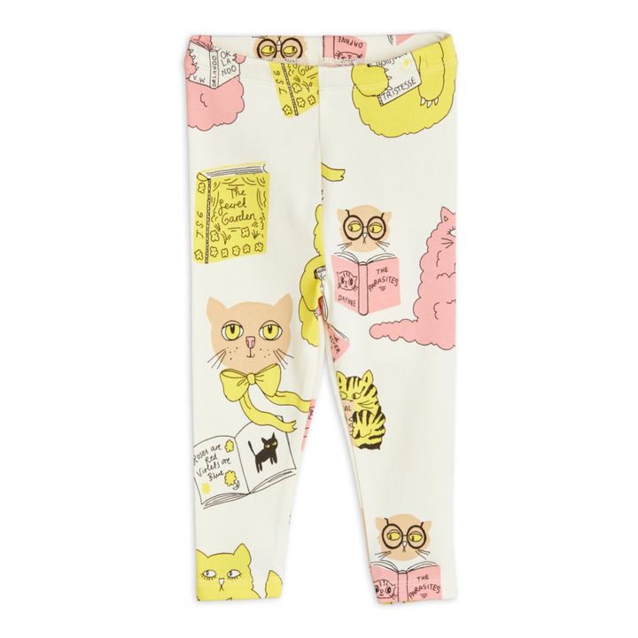 Legging Coton Bio Chats | Blanc- Image produit n°0