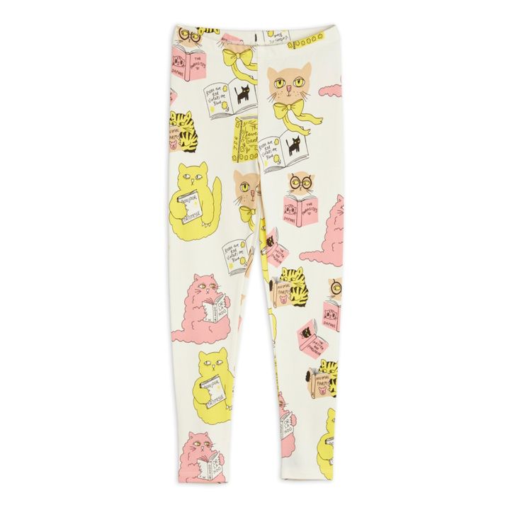 Legging Coton Bio Chat | Blanc- Image produit n°0