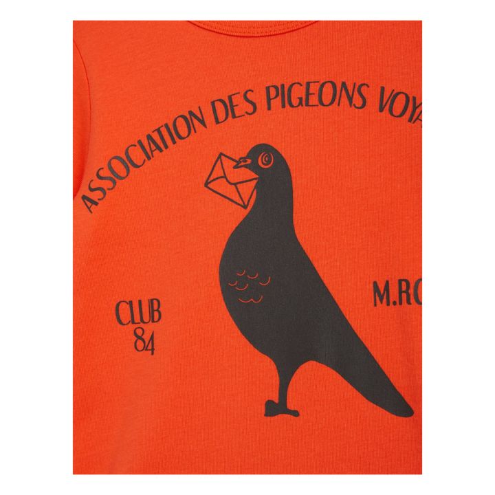 T-shirt in cotone organico Piccione Viaggiatore | Rosso- Immagine del prodotto n°2