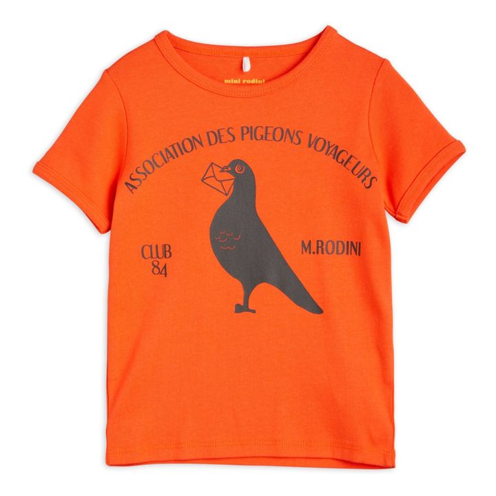 T-shirt in cotone organico Piccione Viaggiatore | Rosso- Immagine del prodotto n°4