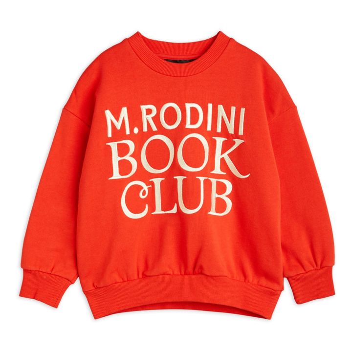 Sweatshirt Bio-Baumwolle Book Club | Rot- Produktbild Nr. 0