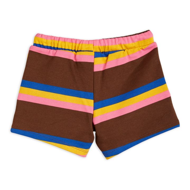 Shorts in cotone organico a righe | Marrone- Immagine del prodotto n°5