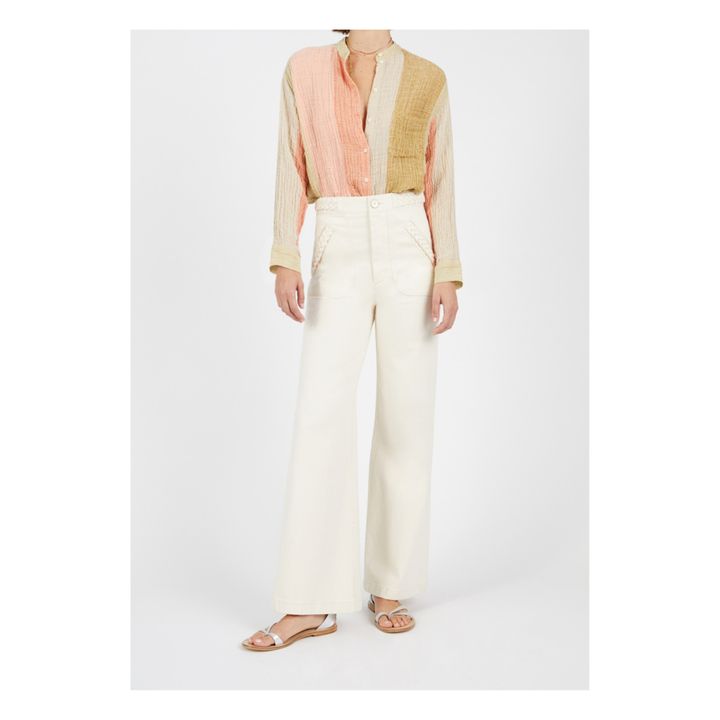 Bruna Linen Shirt | Korallenfarben- Produktbild Nr. 1