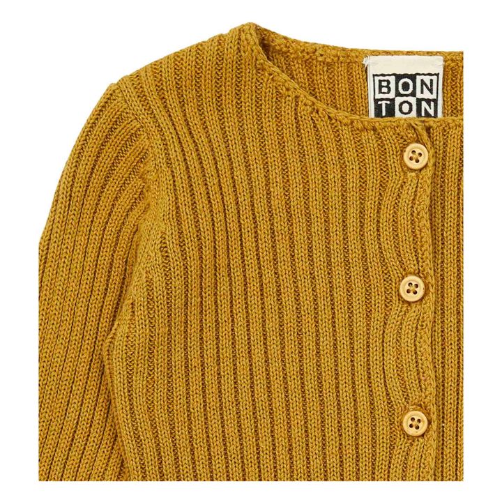 Strickjacke aus Bio-Baumwolle Schaf | Ocker- Produktbild Nr. 1