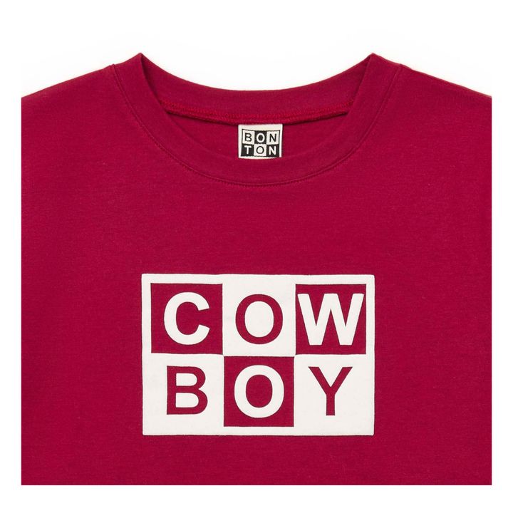 Camiseta de algodón ecológico Cowboy | Rojo- Imagen del producto n°1