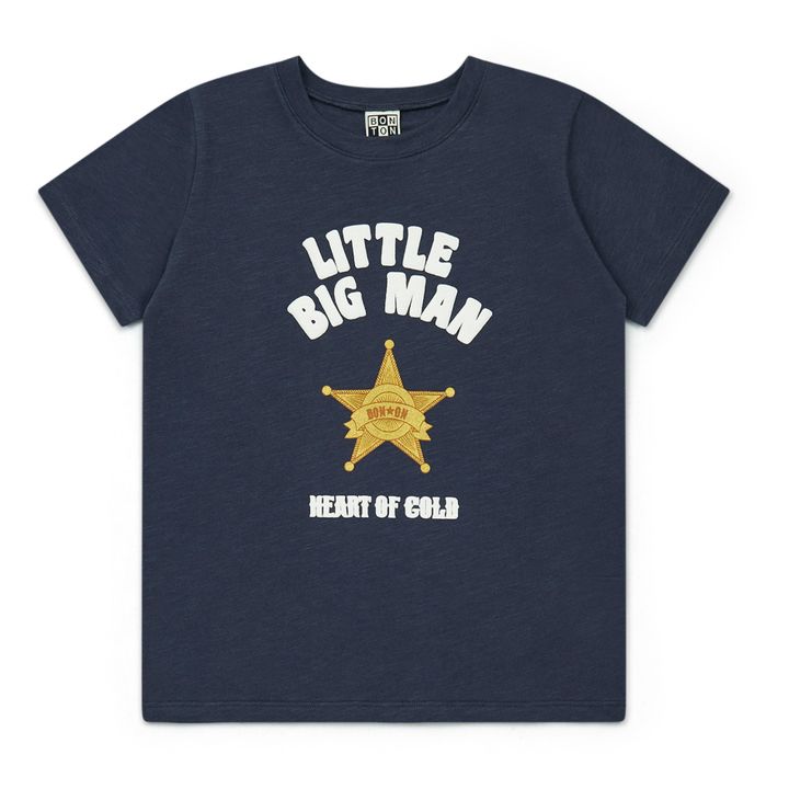 T-Shirt Bio-Baumwolle Little Big | Blau Strum- Produktbild Nr. 0