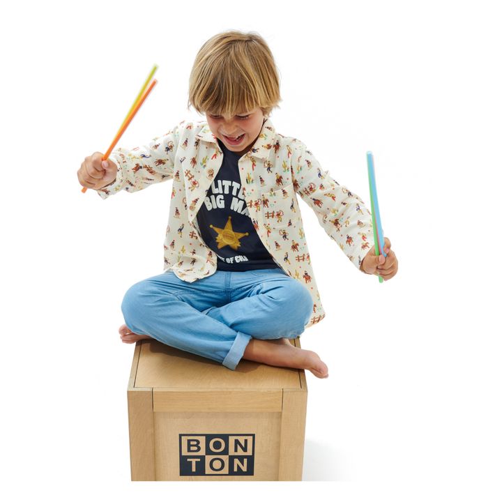 T-Shirt Bio-Baumwolle Little Big | Blau Strum- Produktbild Nr. 1