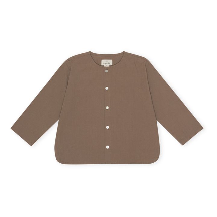 Camisa de algodón orgánico Fargo | Marrón- Imagen del producto n°0