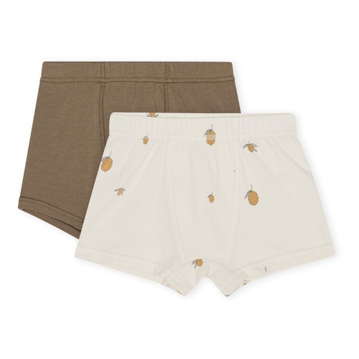 2er Set Boxershorts aus Bio-Baumwolle | Braun- Produktbild Nr. 0