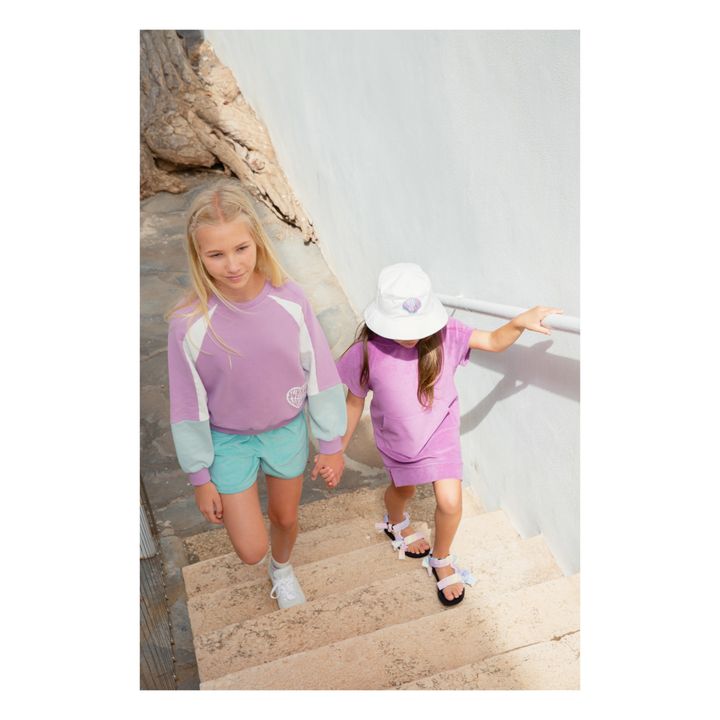 Organic Cotton Color Block Sweatshirt | Malva- Immagine del prodotto n°1