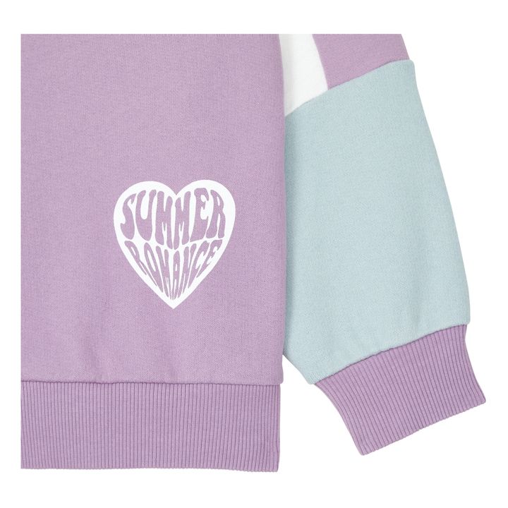 Organic Cotton Color Block Sweatshirt | Malva- Immagine del prodotto n°4