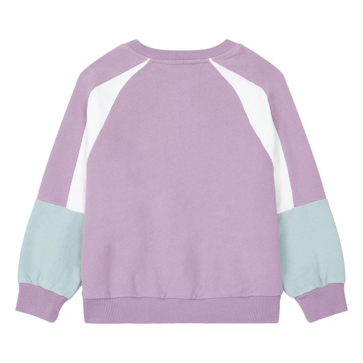 Organic Cotton Color Block Sweatshirt | Malva- Immagine del prodotto n°5
