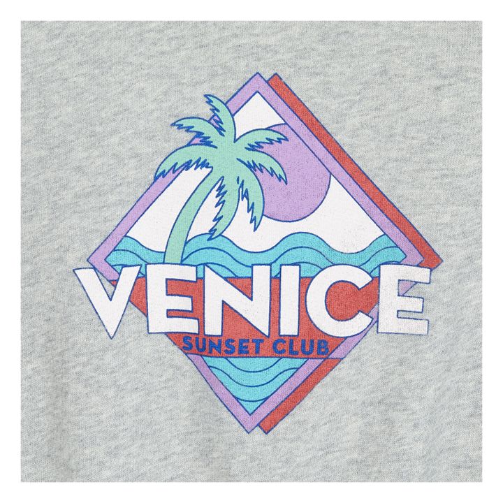 Organic Cotton Venice Girl Sweatshirt | Grigio chiné- Immagine del prodotto n°2