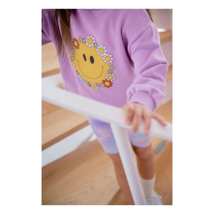 Hoodie FlowerSmile Coton Bio | Mauve- Image produit n°2