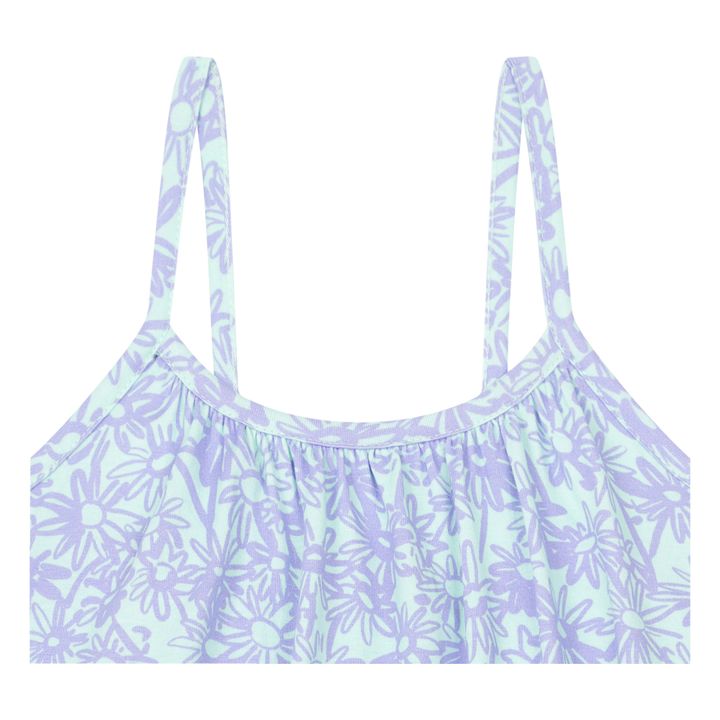 Organic Cotton Pastel Flower Maxi Dress | Verde agua- Imagen del producto n°1