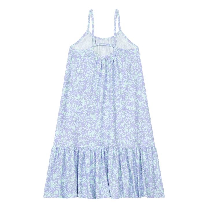 Organic Cotton Pastel Flower Maxi Dress | Verde agua- Imagen del producto n°2