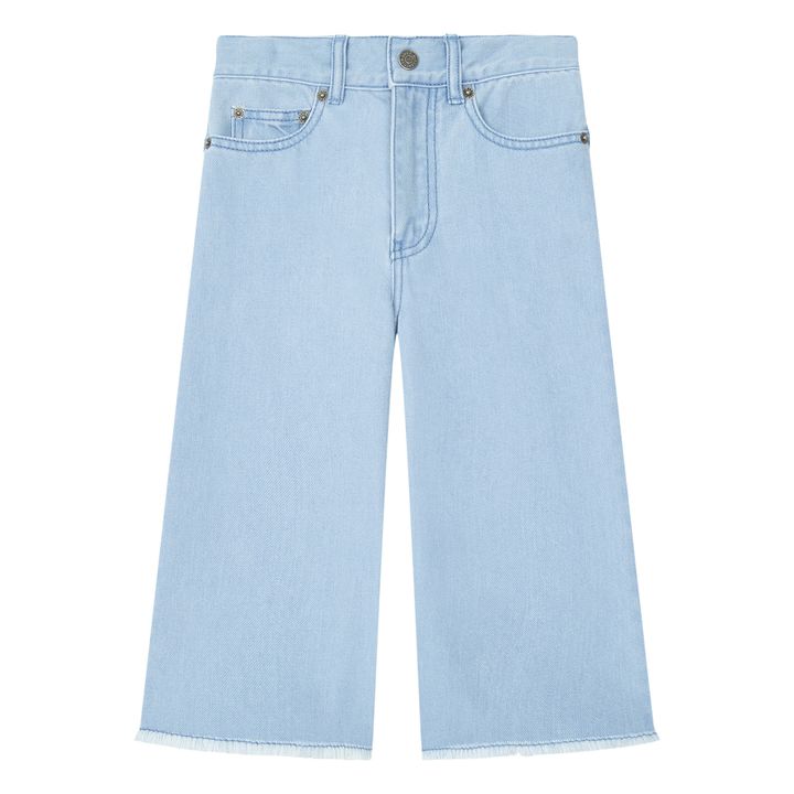 Flared Bleached Denim Jeans | Blu- Immagine del prodotto n°0