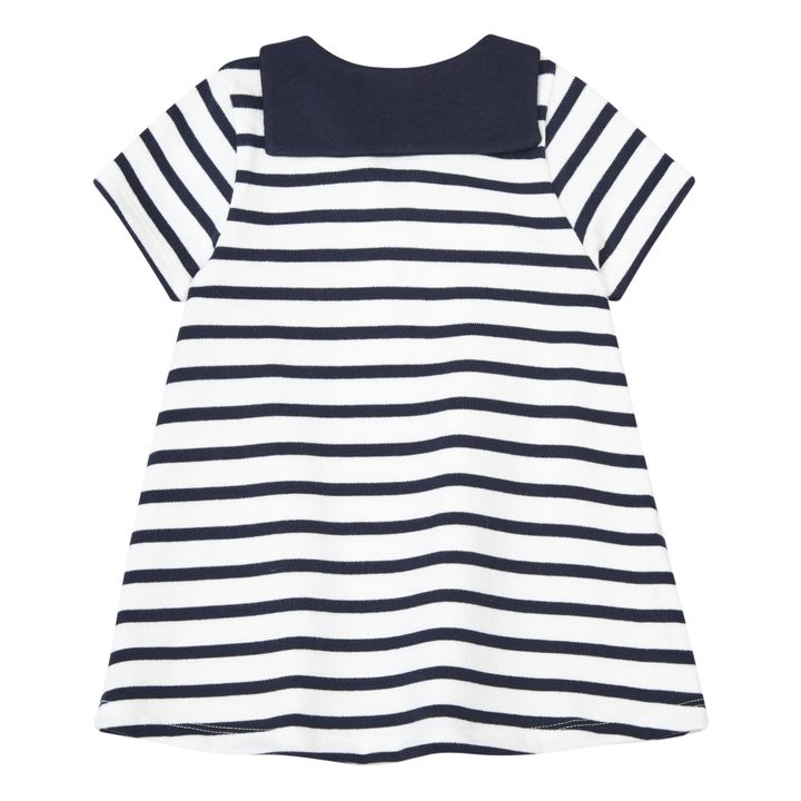 Thick Organic Jersey Naval Collar Dress | Azul Marino- Imagen del producto n°1