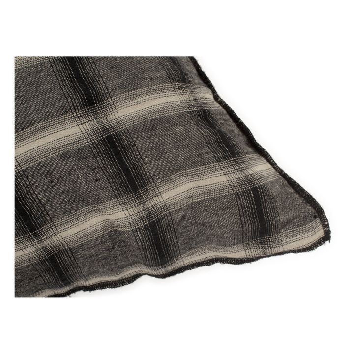 Highlands Washed Linen Pillowcase | Dark grey- Product image n°3