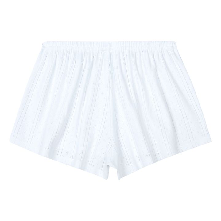 Short Pointelle Coton Bio | Blanc- Image produit n°1