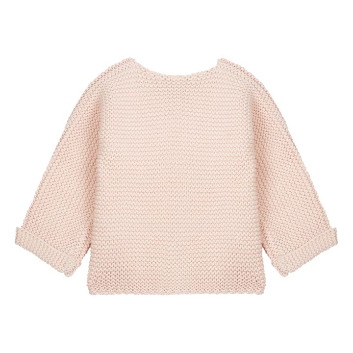 Cárdigan de punto bobo de algodón orgánico | Rosa Palo- Imagen del producto n°1