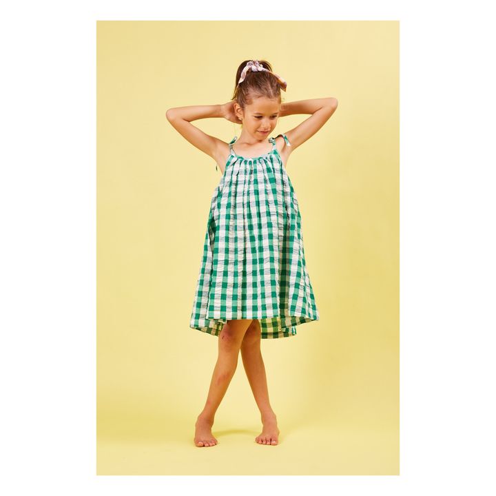 Robe Coton Bio Dorothee | Vert- Image produit n°1