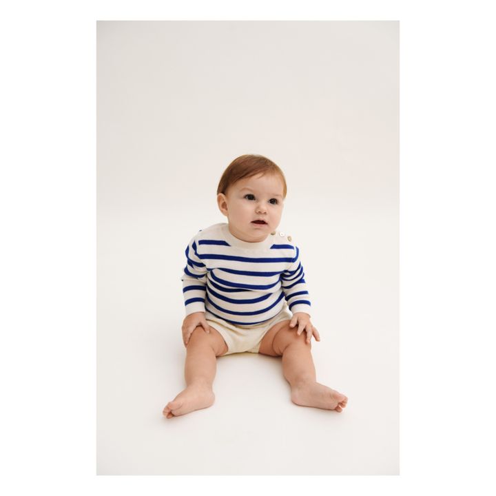 Gestreiftes T-Shirt aus Bio-Baumwolle | Blau- Produktbild Nr. 2