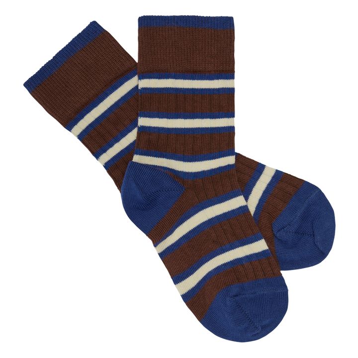 Chaussettes Rayées | Marron- Image produit n°0