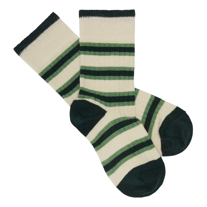 Striped Socks | Verde scuro- Immagine del prodotto n°0