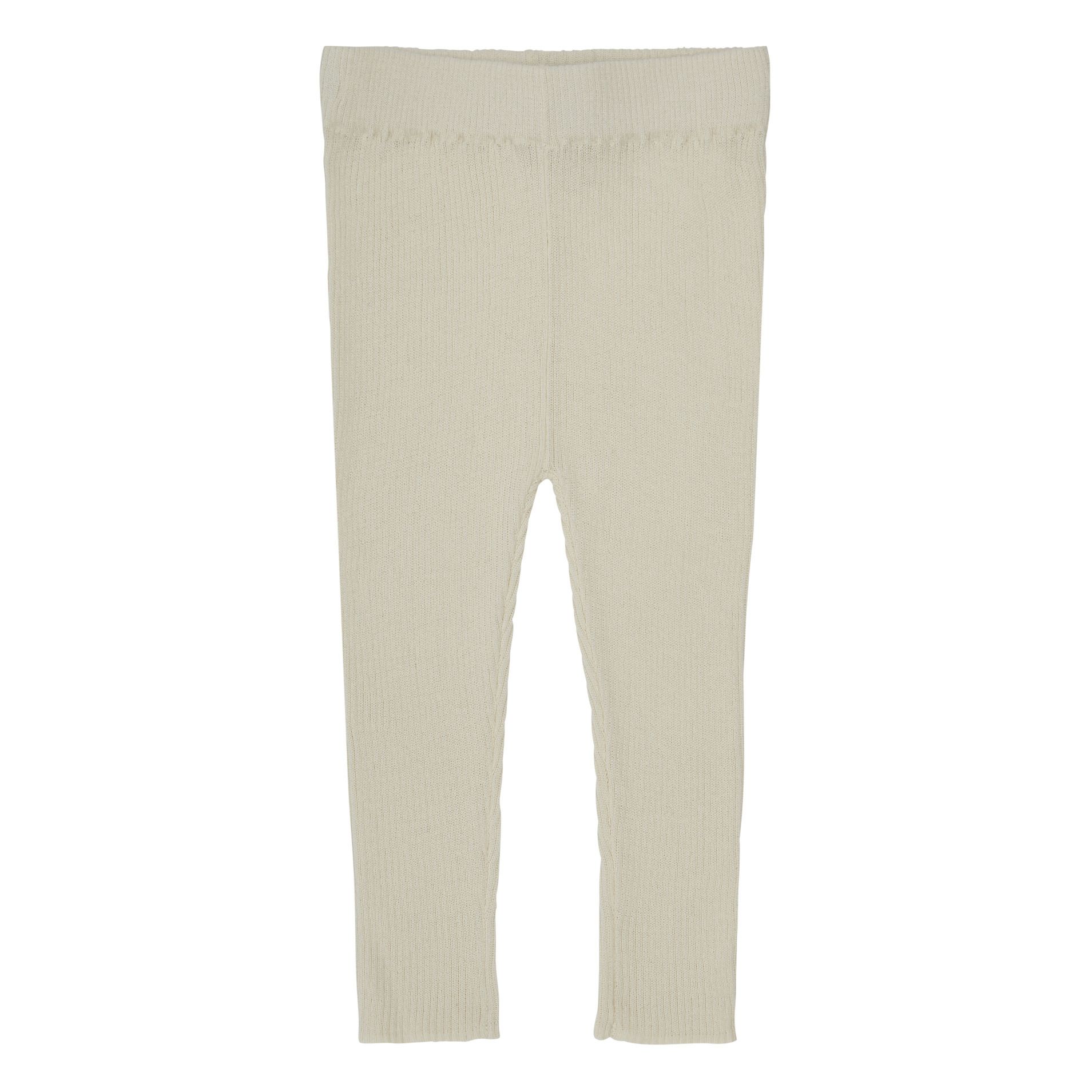 Organic Cotton Fine Knit Leggings | Ecru- Product image n°0